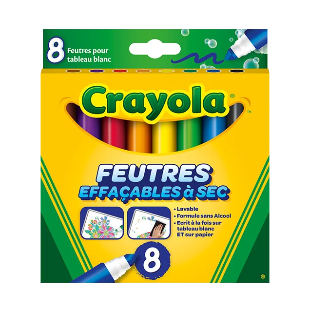 8 FEUTRES A COLORIER EFFACABLES - CRAYOLA