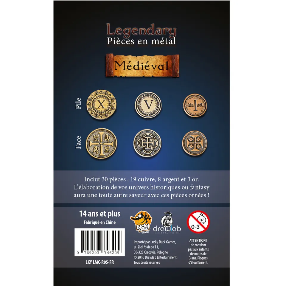 LEGENDARY METAL COINS - Set Médiéval