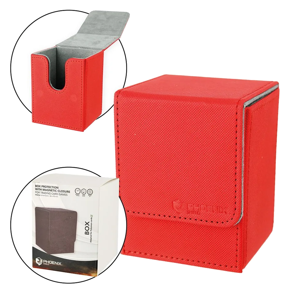 PHOENIX SHIELD - Deck Box Deluxe magnétique - ROUGE