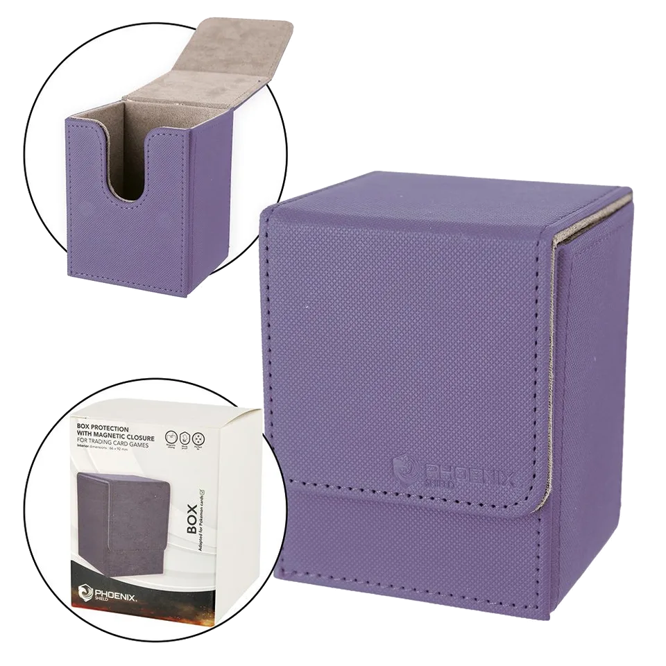 PHOENIX SHIELD - Deck Box Deluxe magnétique - VIOLETTE