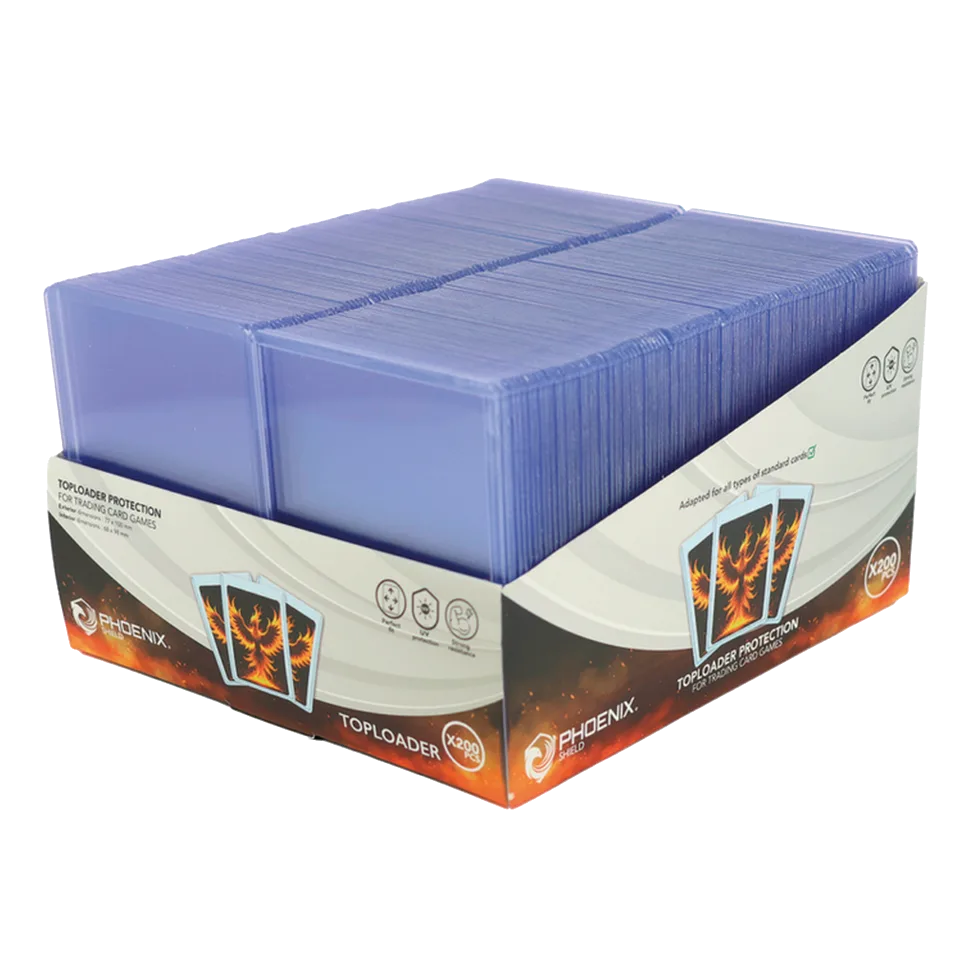 PHOENIX SHIELD - Lot de 200 Top Loaders 35PT 7.5x10cm