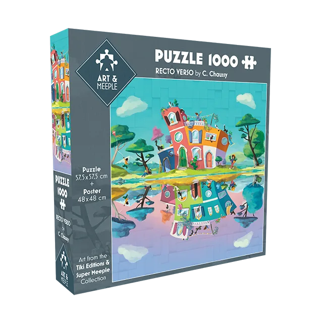 ART&MEEPLE - Puzzle 1000 pièces 57,5x57,5cm Recto Verso