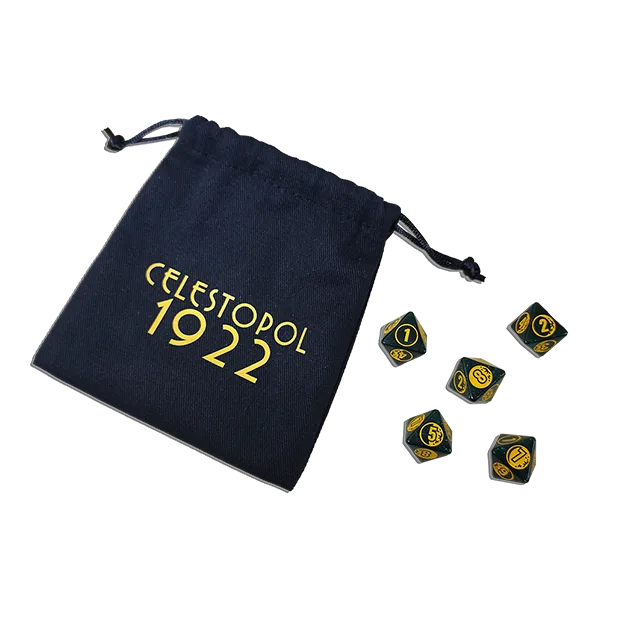 CELESTOPOL 1922 JDR - Set de 5 dés de la Lune
